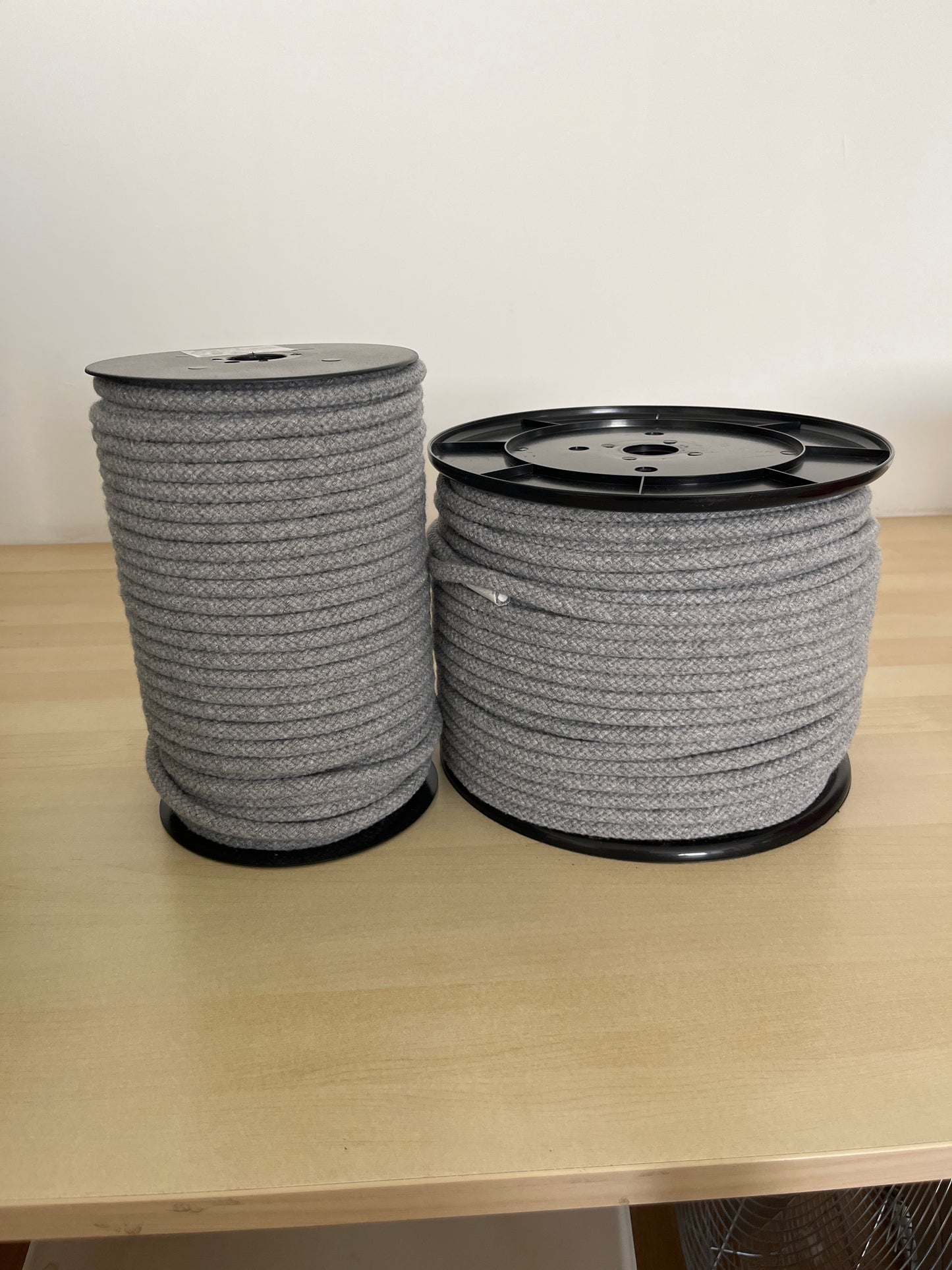 Cuerda de algodón gris para cestería nórdica