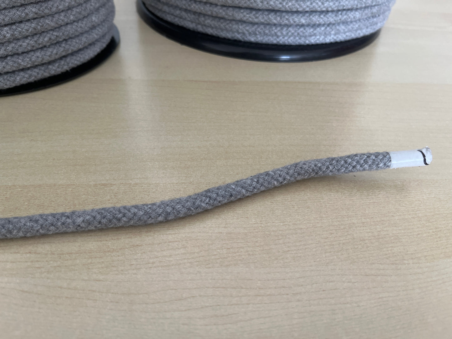 Cuerda de algodón gris para cestería nórdica